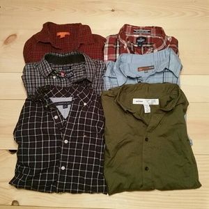 Lot of 6 Men's S Small Button Up Dress Shirts